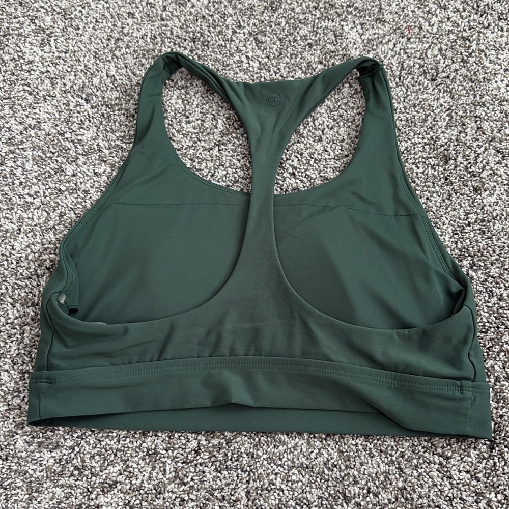 CALIA Women's Skinny Racerback Sports Bra in Green - Picture 3 of 5